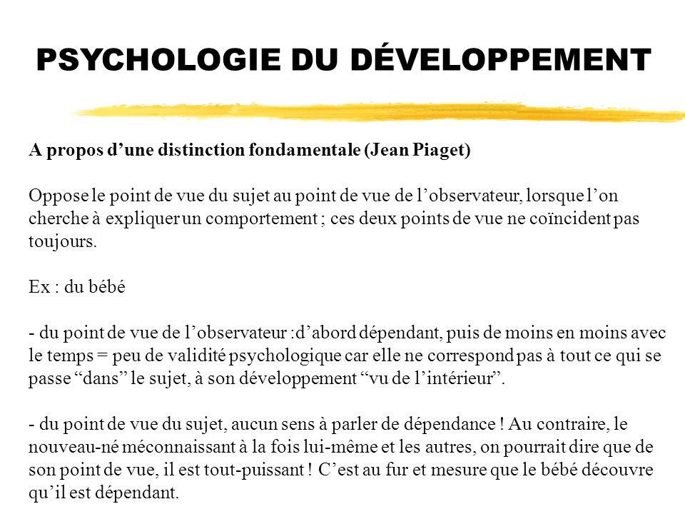 PSYCHOLOGIE DU D VELOPPEMENT ppt t l charger